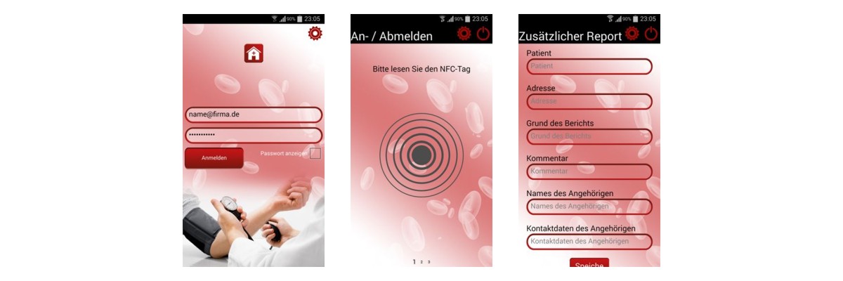 Smartphone App mobiler ambulanter Pflegedienst