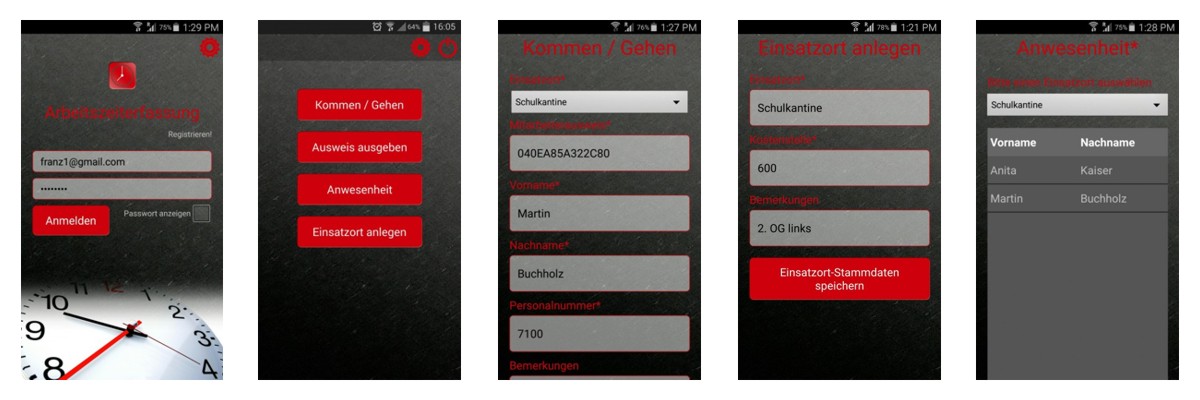 App Zeiterfassung für Pflegepersonal und Mitarbeiter Pflegedienst per Smartphone und Tablet